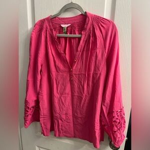 Lilly Pulitzer Silk Blouse w/ arm details
